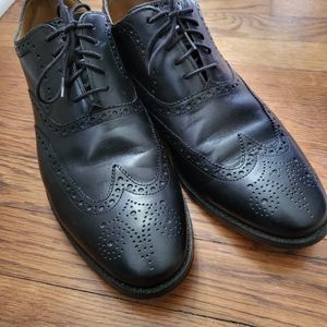 Cole Haan Grand OS Size 12M Leather Wingtip Black